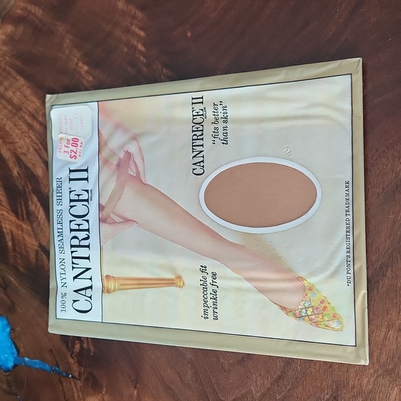 Vintage CANTRECE II STOCKINGS IN BEIGE | size large - Picture 1 of 3